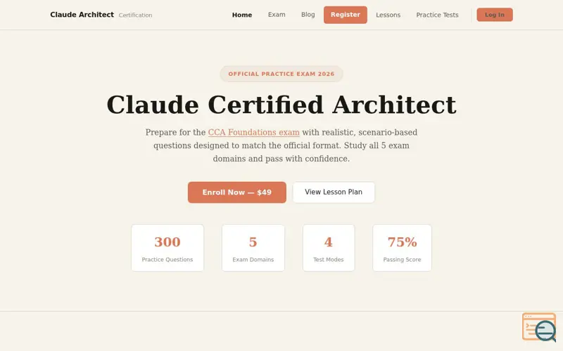 Screenshot of Claude Certified Architects