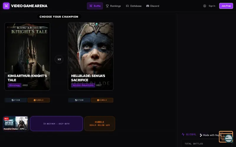 Screenshot of Video Game Arena