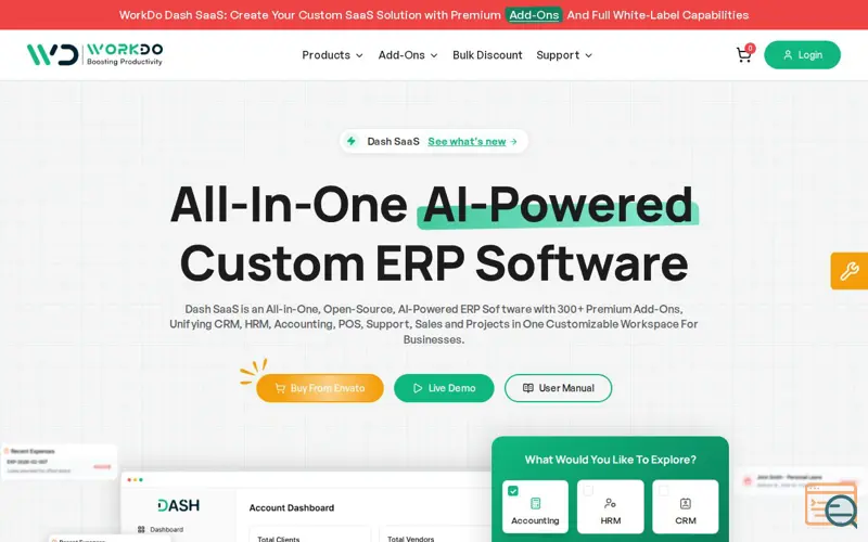 Screenshot of Dash SaaS