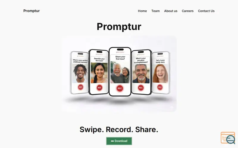Screenshot of Promptur