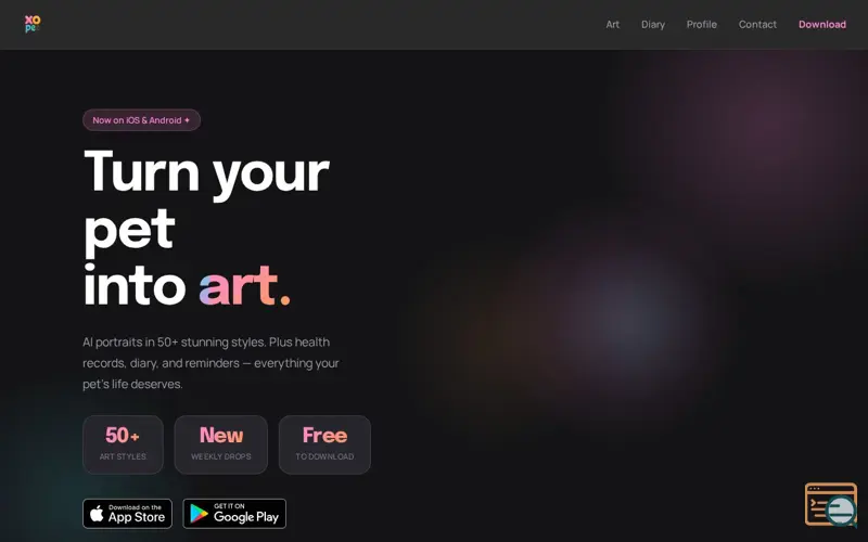 Screenshot of xopet — Track your pet's life