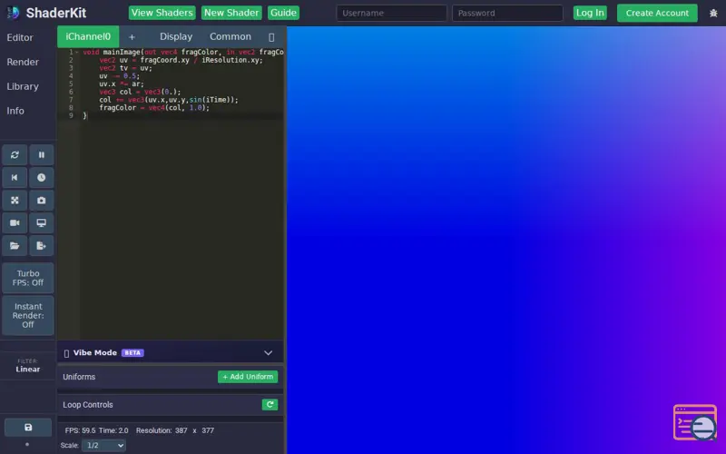 Screenshot of ShaderKit