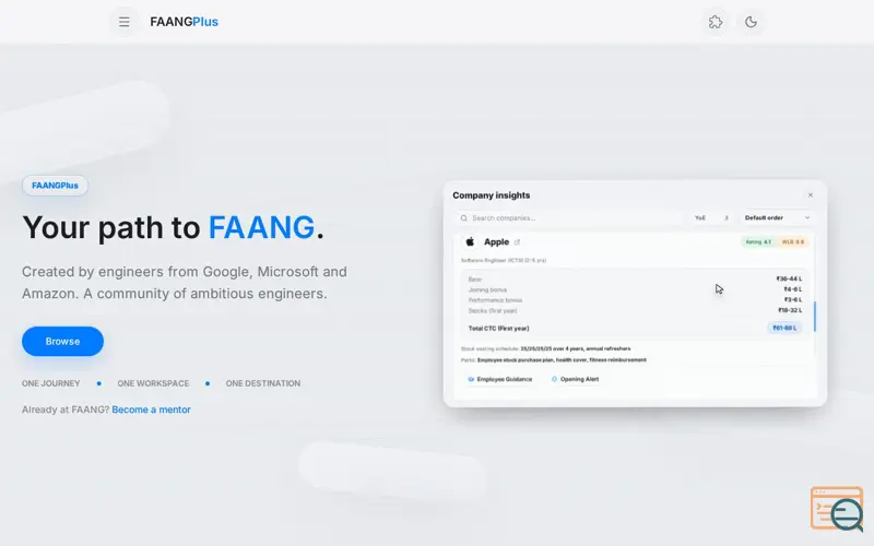 Screenshot of FAANGPlus