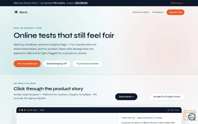 Screenshot of Blend