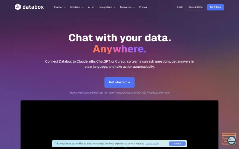 Screenshot of Databox MCP, a launch using Senja