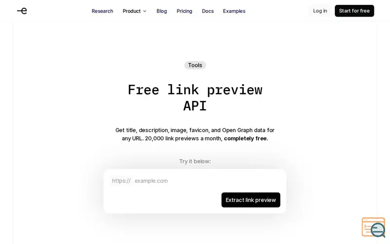Screenshot of Link Preview API