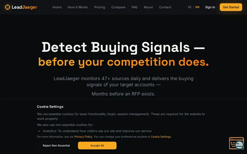 Screenshot of LeadJaeger, a launch using Secure-Mailgate