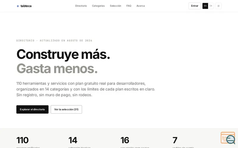 Screenshot of tabteca