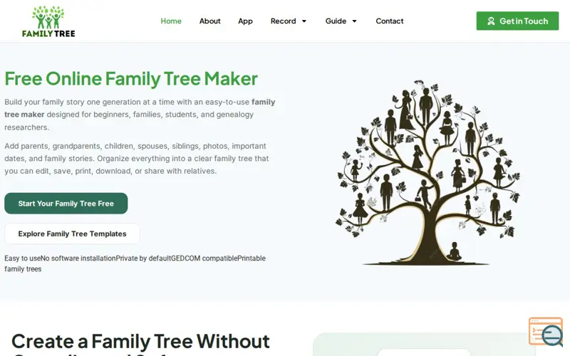 Screenshot of Family Tree Maker