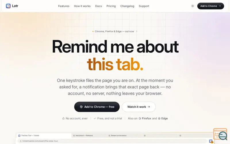 Screenshot of Latr