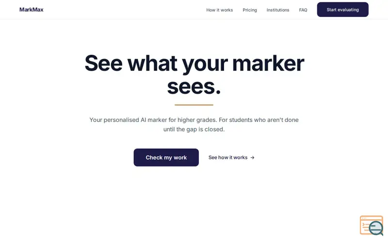 Screenshot of MarkMax