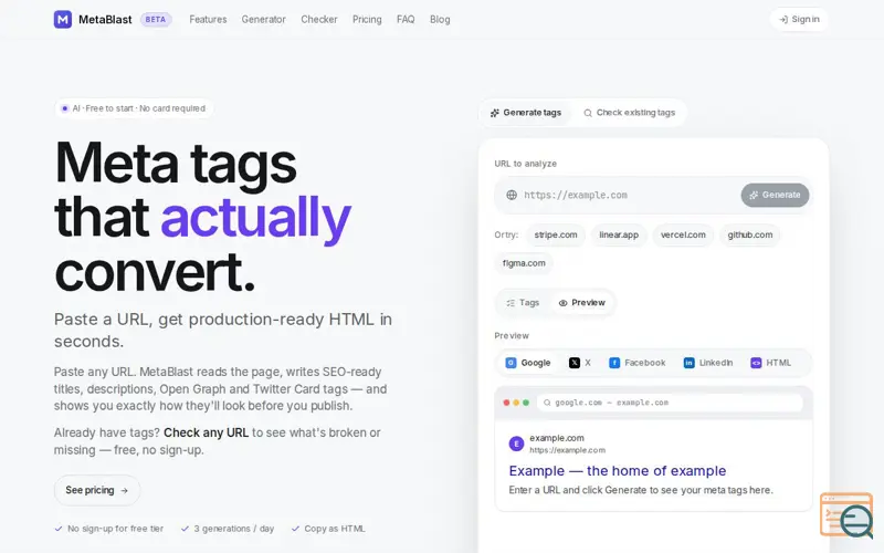 Screenshot of MetaBlast