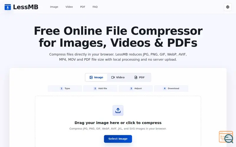 Screenshot of Free Online File Compressor