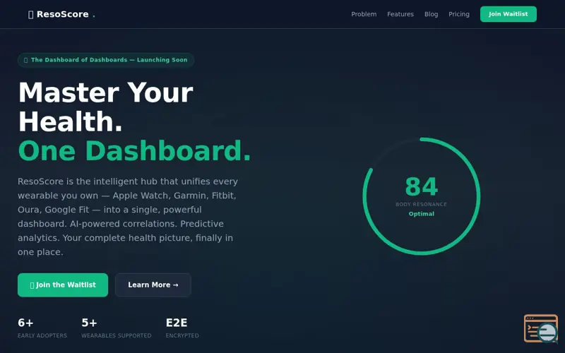 Screenshot of ResoScore — Master Your Health