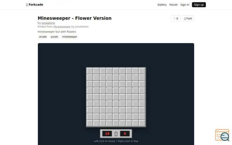 Screenshot of Forkcade