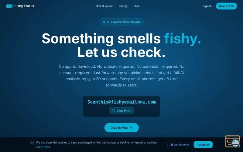 Screenshot of Fishy Email