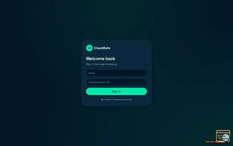 Screenshot of ClassMate