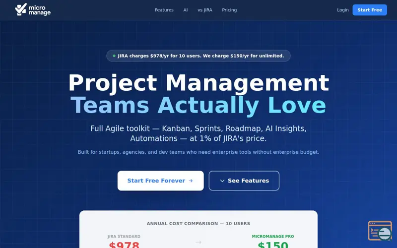 Screenshot of MicroManage