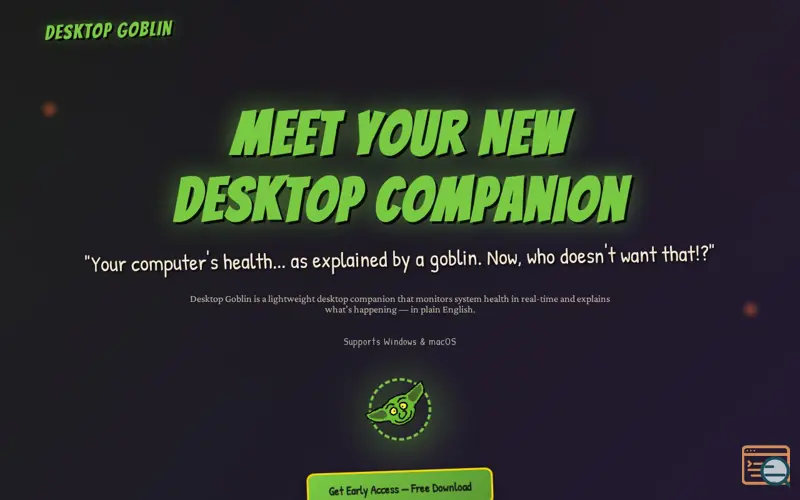 Screenshot of Desktop Goblin