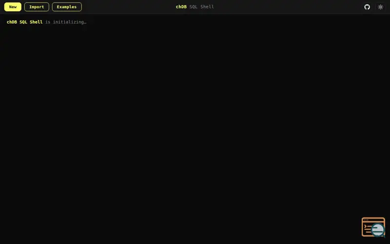 Screenshot of ChDB-WASM