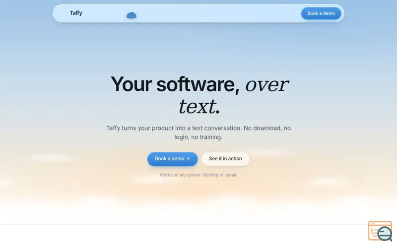 Screenshot of Taffy