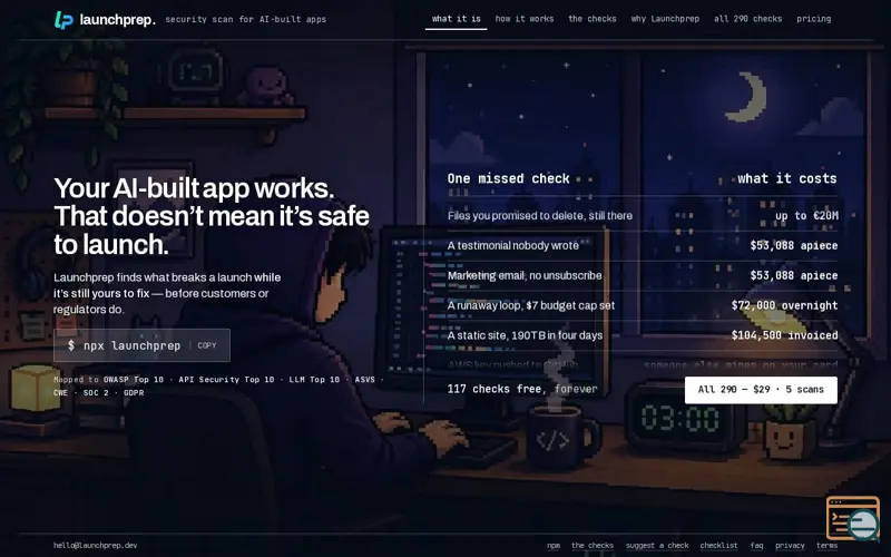 Screenshot of Launchprep