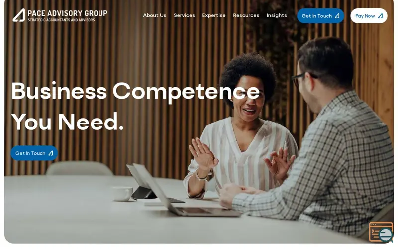 Screenshot of Pace Advisory Group