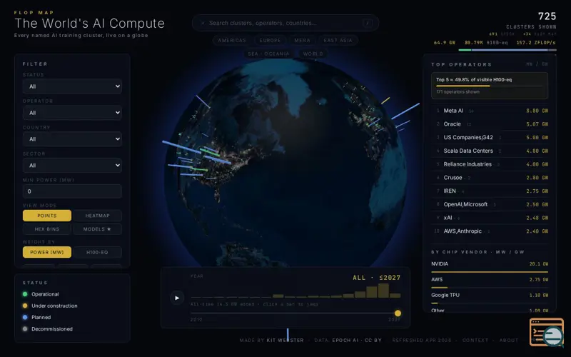 Screenshot of Flop Map