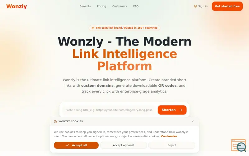 Screenshot of Wonzly