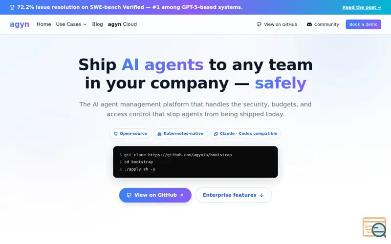 Screenshot of agyn