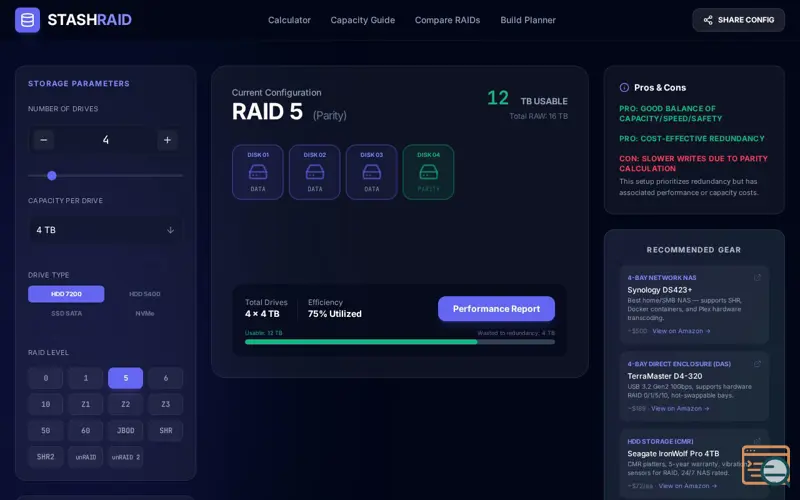 Screenshot of StashRaid