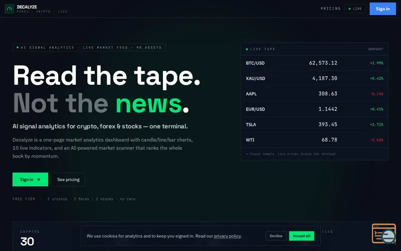 Screenshot of Decalyze