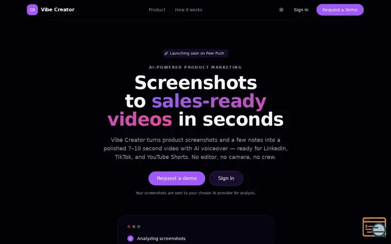 Screenshot of Vibe Creator