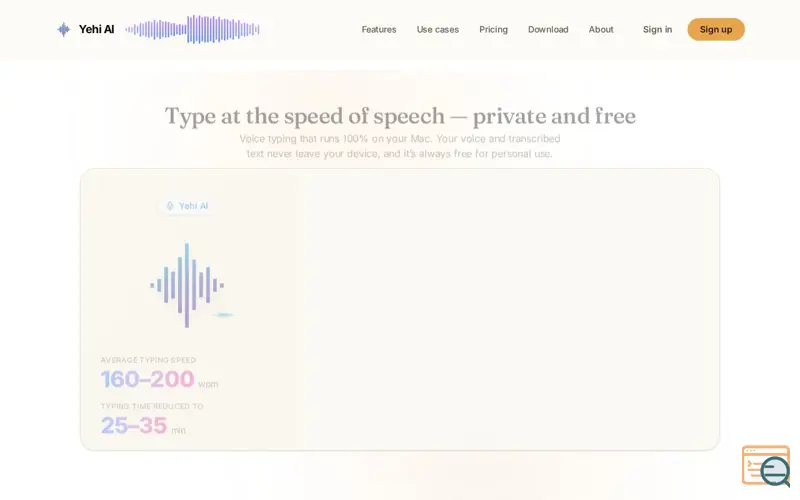 Screenshot of Yehi AI