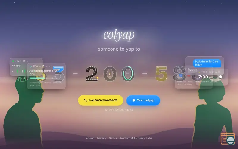 Screenshot of Colyap