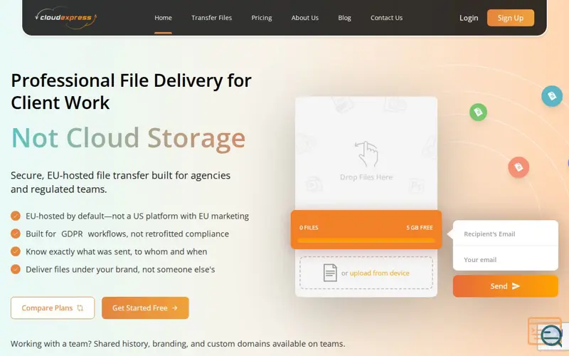 Screenshot of CloudExpress