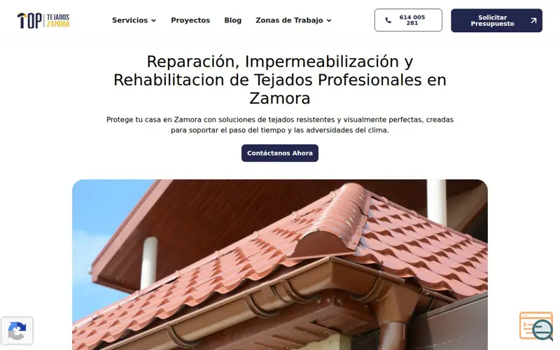 Screenshot of Top Tejados Zamora