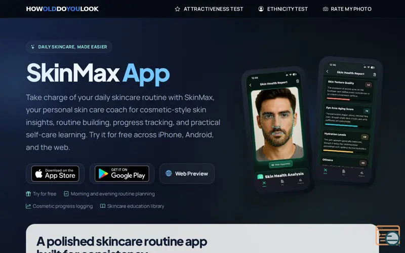 Screenshot of SkinMax