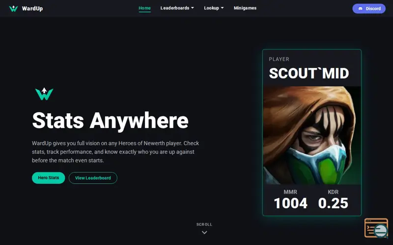 Screenshot of WardUp
