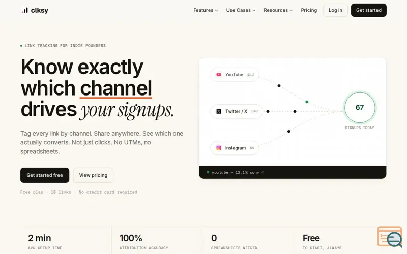 Screenshot of Clksy