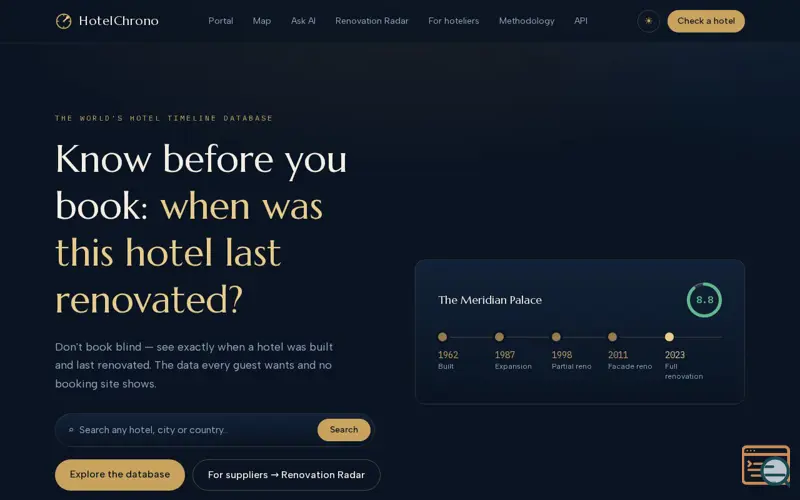 Screenshot of HotelChrono