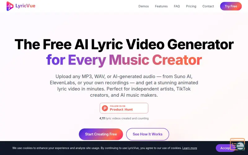 Screenshot of LyricVue