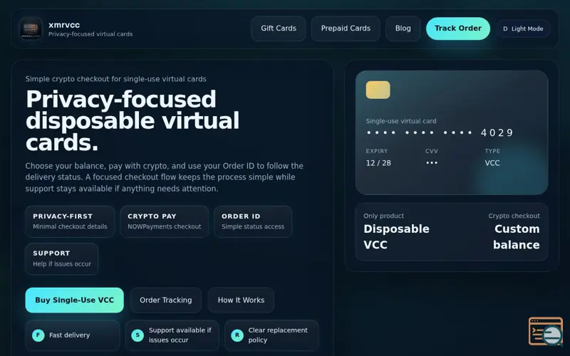 Screenshot of XMRVCC