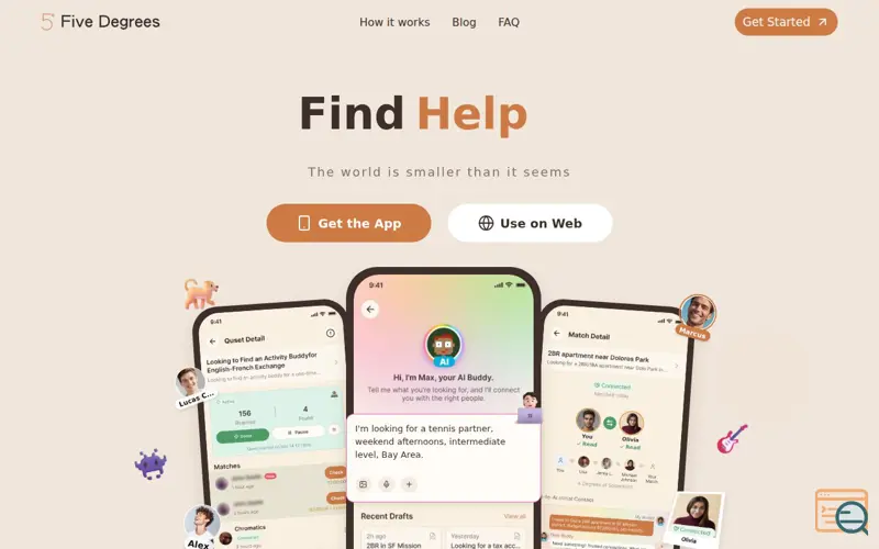 Screenshot of Five Degrees