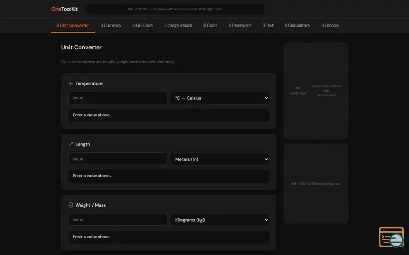 Screenshot of OneToolKit — Free Online Tools