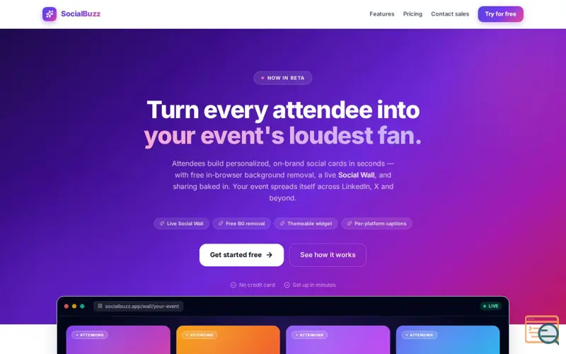 Screenshot of SocialBuzz