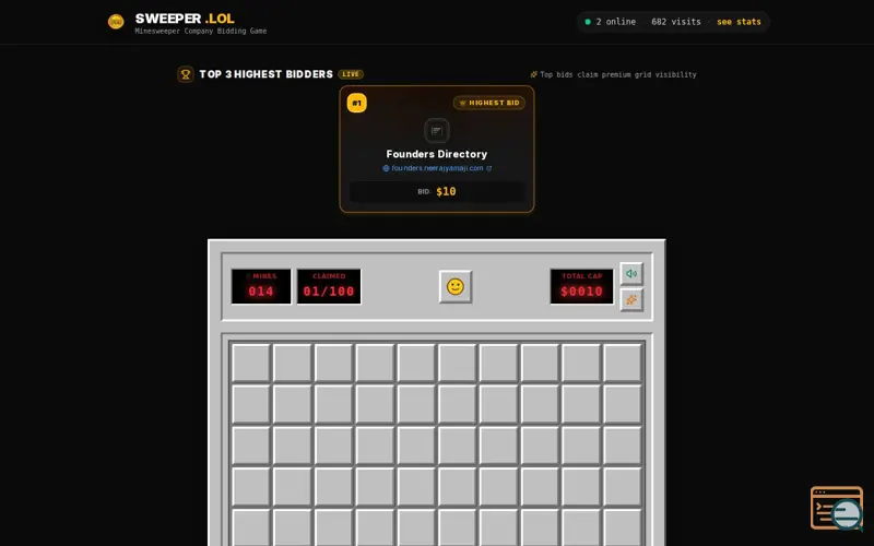 Screenshot of Sweepers.lol