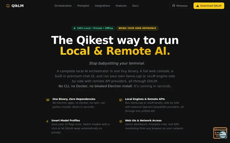 Screenshot of QikLM
