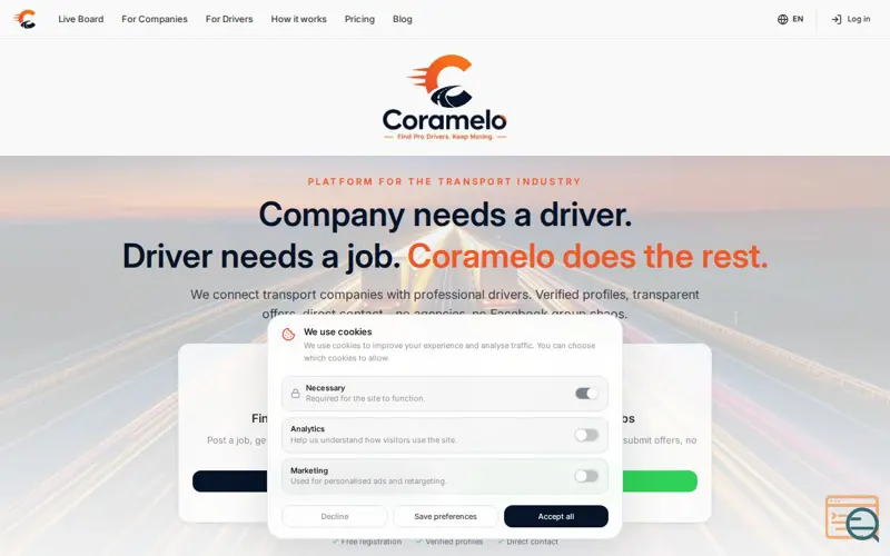 Screenshot of Coramelo