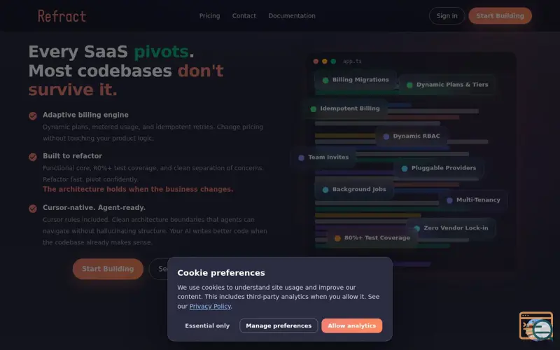 Screenshot of Refract